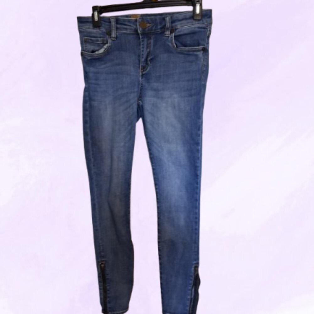 Kut From the Kloth  style KP7019MA1 zip ankle skinny leg jeans in medium wash 4